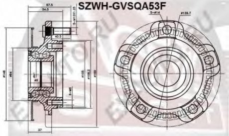 СТУПИЦА ПЕРЕДНЯЯ С КОЛЬЦОМ АБС (SZWH-GVSQA53F) ASVA SZWHGVSQA53F (фото 1)