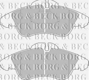 Комплект тормозных колодок, дисковый тормоз BORG & BECK BBP1588 (фото 1)
