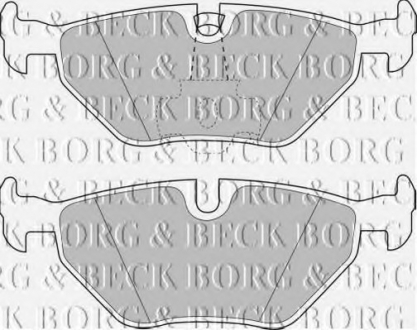 Комплект тормозных колодок, дисковый тормоз BORG & BECK BBP1591 (фото 1)
