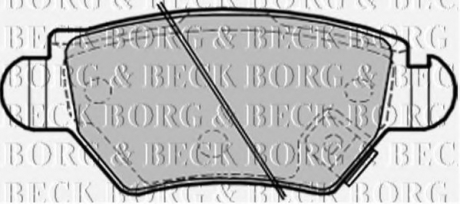 Комплект тормозных колодок, дисковый тормоз BORG & BECK BBP1687 (фото 1)
