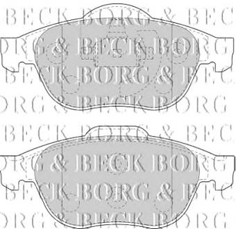 Комплект тормозных колодок, дисковый тормоз BORG & BECK BBP1731 (фото 1)