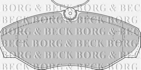 Комплект тормозных колодок, дисковый тормоз BORG & BECK BBP1812 (фото 1)