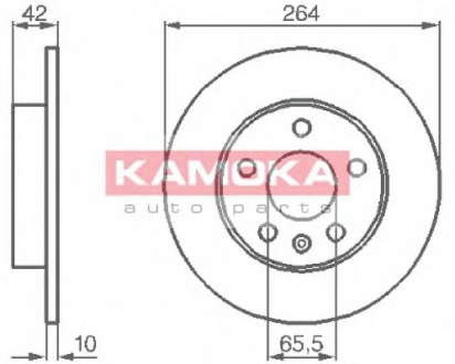 Гальмівний диск KAMOKA 1032088 (фото 1)