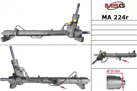 Рульова рейка з ГУР відновлена Mazda 3 09-13 MSG MA 224R (фото 1)