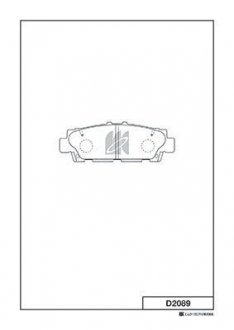 Колодки тормозные LEXUS LS 400 89-92 задние MK KASHIYAMA D2089 (фото 1)
