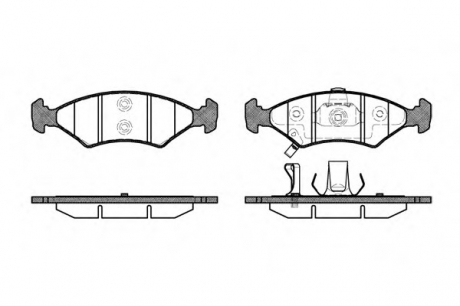 Комплект тормозных колодок, дисковый тормоз ROADHOUSE 250222 (фото 1)