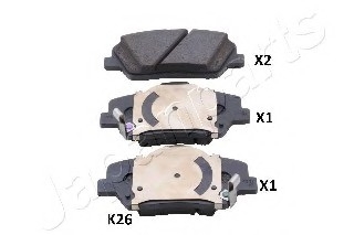 Комплект тормозных колодок дисковый тормоз JAPANPARTS PAK26AF (фото 1)
