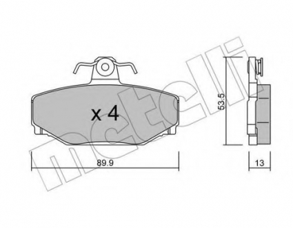 Комплект тормозных колодок, дисковый тормоз Metelli 22-0131-0 (фото 1)