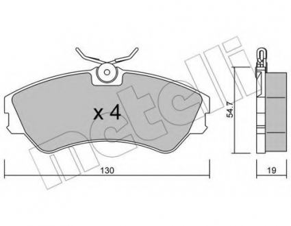 Комплект тормозных колодок, дисковый тормоз Metelli 22-0162-0 (фото 1)