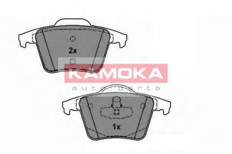 Комплект тормозных колодок, дисковый тормоз KAMOKA JQ1013564 (фото 1)