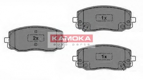 Гальмівні колодки, дискове гальмо (набір) KAMOKA JQ1013566 (фото 1)
