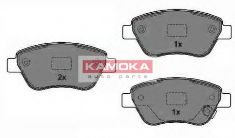 Гальмівні колодки, дискове гальмо (набір) KAMOKA JQ1013840 (фото 1)