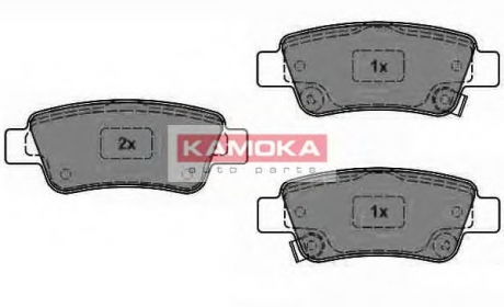 Гальмівні колодки, дискове гальмо (набір) KAMOKA JQ1018466 (фото 1)