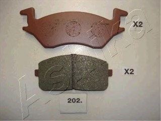 Комплект тормозных колодок, дисковый тормоз ASHIKA 50-02-202 (фото 1)