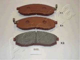 Комплект тормозных колодок, дисковый тормоз ASHIKA 50-05-582 (фото 1)