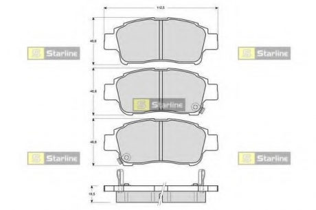 Гальмівні колодки дискові STARLINE BD S317 (фото 1)
