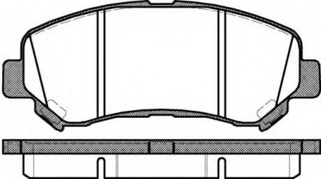 Комплект тормозных колодок, дисковый тормоз WOKING P12183.00 (фото 1)