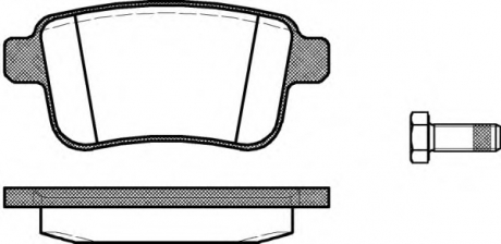 Комплект тормозных колодок, дисковый тормоз WOKING P12523.00 (фото 1)