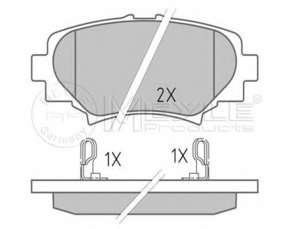 Тормозные колодки MAZDA T. 3 1,5-2,2D 13- MEYLE 0252587814 (фото 1)