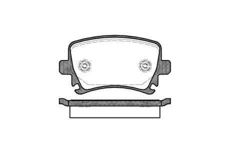 Гальмівні колодки зад. Caddy III/Golf V/Audi A4 03- P11313.00 WOKING P1131300 (фото 1)