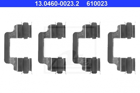 Пружинки для гальмівних колодок (к-кт 4шт) ATE 13.0460-0023.2 (фото 1)