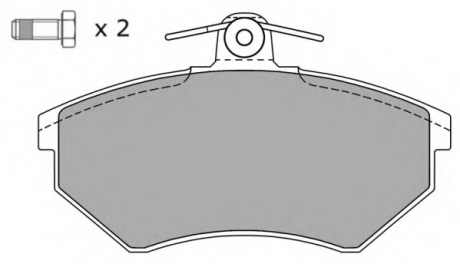 Комплект тормозных колодок, дисковый тормоз FREMAX FBP-0810 (фото 1)