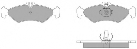 Комплект тормозных колодок, дисковый тормоз FREMAX FBP-1034 (фото 1)