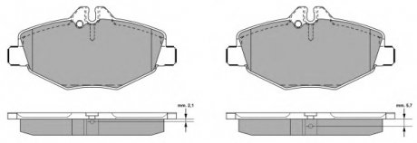 Комплект тормозных колодок, дисковый тормоз FREMAX FBP-1304 (фото 1)