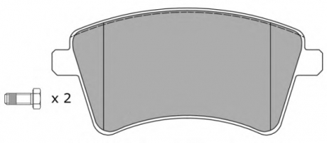 Комплект тормозных колодок, дисковый тормоз FREMAX FBP-1582 (фото 1)