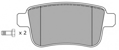 Комплект тормозных колодок, дисковый тормоз FREMAX FBP-1583 (фото 1)