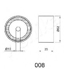 Ролик модуля натягувача ременя ASHIKA 45-00-008 (фото 1)