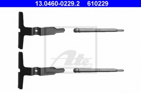 Комплектующие, колодки дискового тормоза ATE 13.0460-0229.2 (фото 1)
