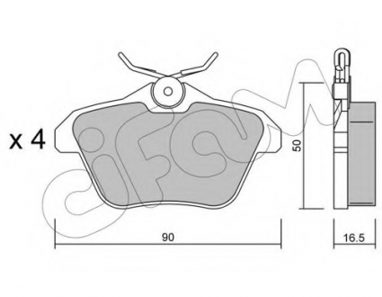 Комплект тормозных колодок, дисковый тормоз CIFAM 822-113-0 (фото 1)