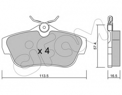 Комплект тормозных колодок, дисковый тормоз CIFAM 822-712-0 (фото 1)