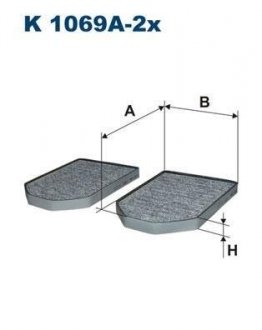 Фильтр, воздух во внутренном пространстве FILTRON K1069A-2X (фото 1)