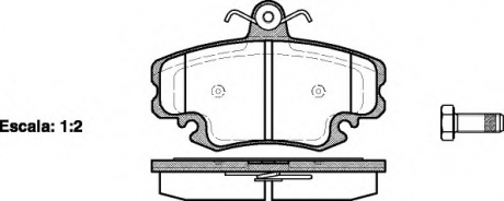 Комплект тормозных колодок, дисковый тормоз WOKING P0413.20 (фото 1)
