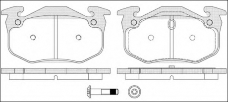 Комплект тормозных колодок, дисковый тормоз WOKING P0443.70 (фото 1)