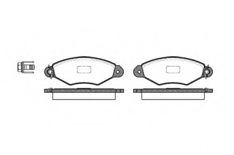 Комплект тормозных колодок, дисковый тормоз WOKING P7433.00 (фото 1)