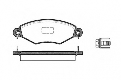 Комплект тормозных колодок, дисковый тормоз WOKING P7433.10 (фото 1)