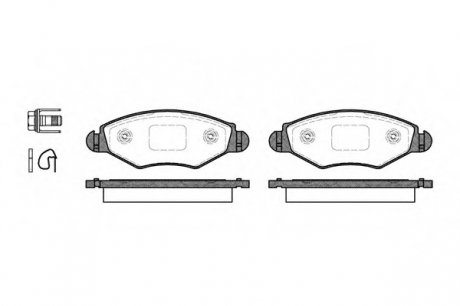 Комплект тормозных колодок, дисковый тормоз WOKING P7433.20 (фото 1)