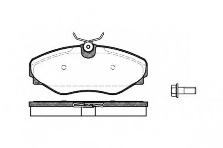 Комплект тормозных колодок, дисковый тормоз WOKING P9343.20 (фото 1)