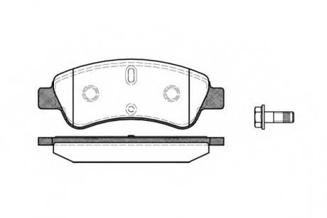 Комплект тормозных колодок, дисковый тормоз WOKING P9403.10 (фото 1)