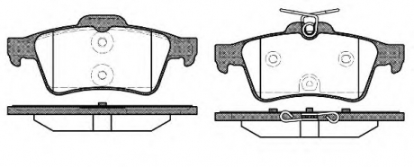 Комплект тормозных колодок, дисковый тормоз WOKING P9423.40 (фото 1)