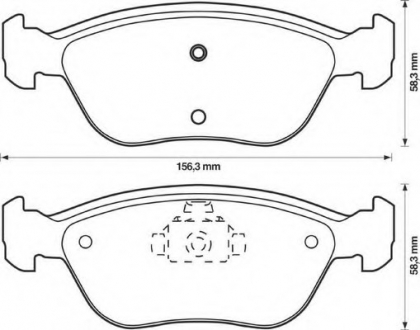 Комплект тормозных колодок, дисковый тормоз Bendix 571457B (фото 1)