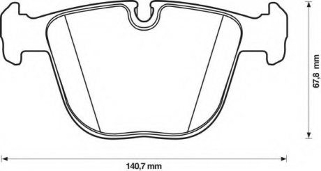 Комплект тормозных колодок, дисковый тормоз Bendix 571991B (фото 1)
