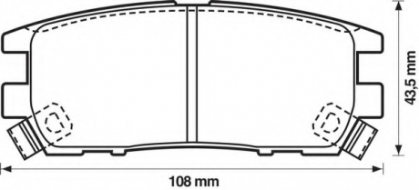Комплект тормозных колодок, дисковый тормоз Bendix 572200B (фото 1)