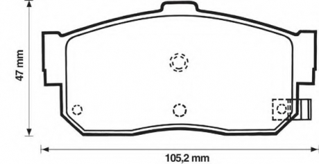 Комплект тормозных колодок, дисковый тормоз Bendix 572376B (фото 1)