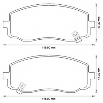 Колодки гальмівні передні Hyundai i10; Kia Picanto FDB1783 Bendix 572526B (фото 1)