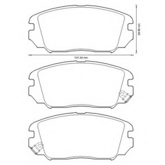Колодки гальмівні передні Kia Opirus; Hyundai Grandeur, Sonata, Tucson FDB4246 Bendix 572616B (фото 1)