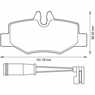 Комплект тормозных колодок, дисковый тормоз Bendix 573222B (фото 1)